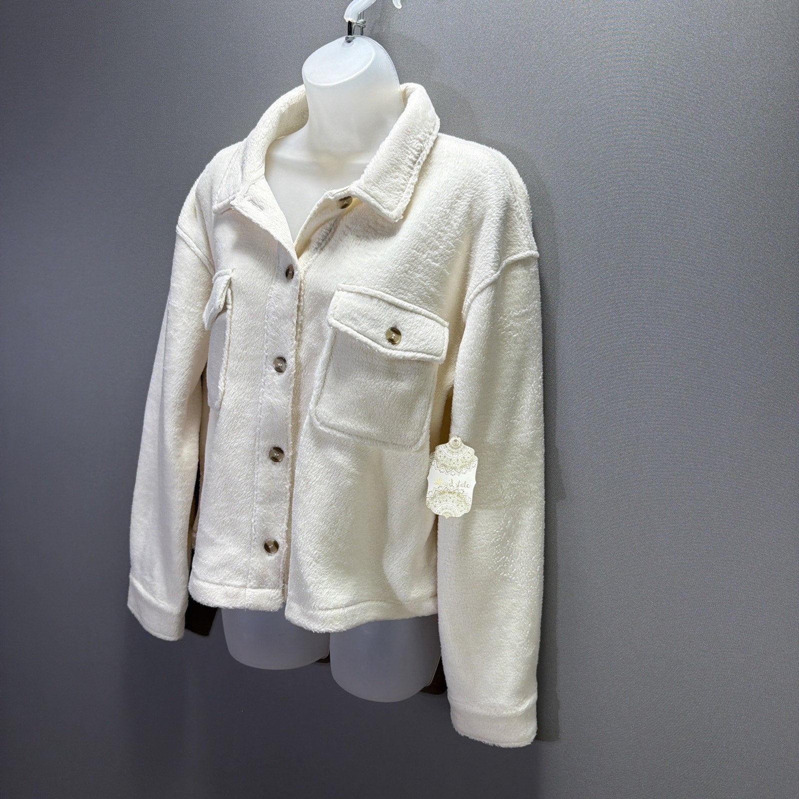 NWT Altar’d State Cream Oversized Super Soft Shacket Size Medium