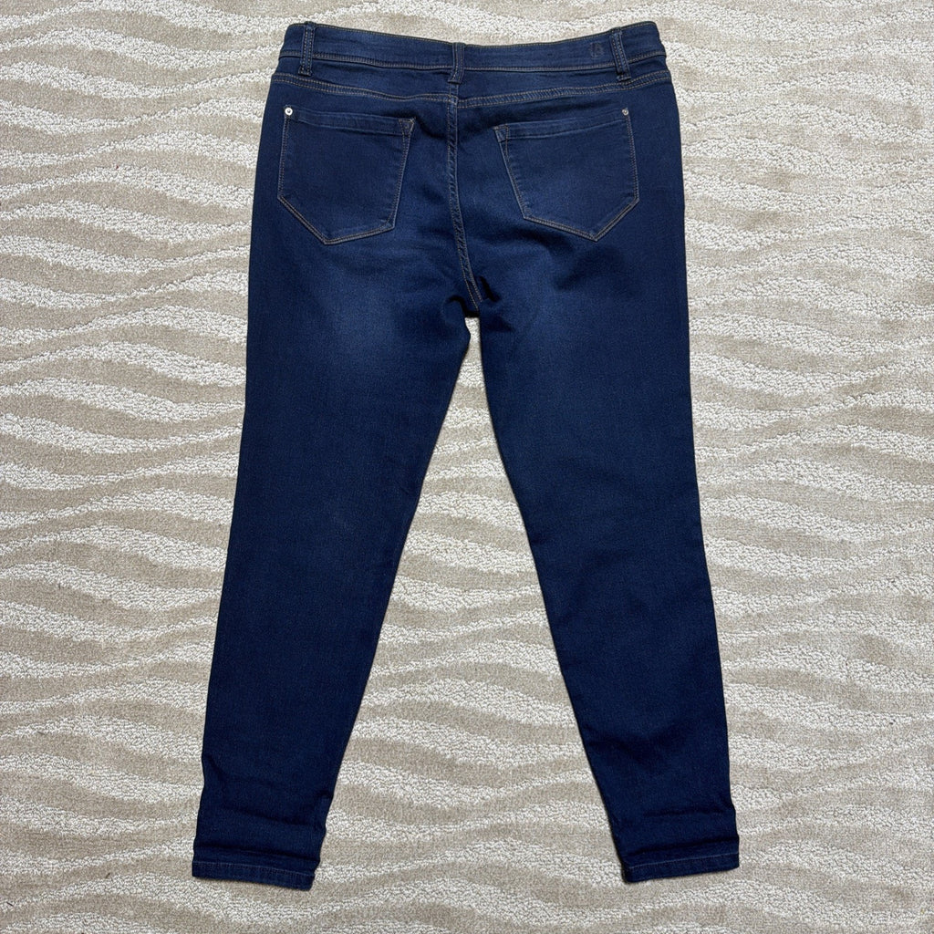 Kensie Jeans Ankle Skinny Mid Rise Stretch Blue Jeans Womens Size 10 NWOT