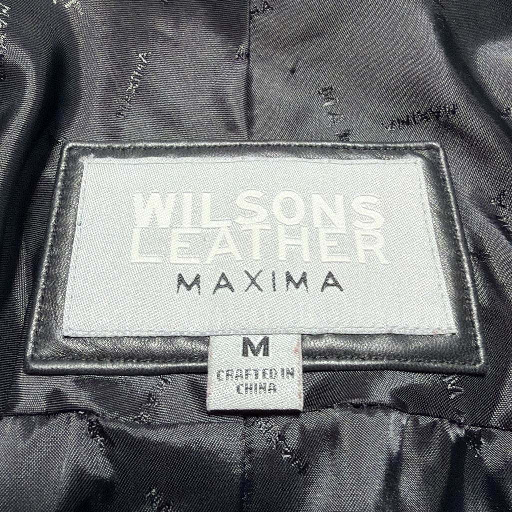 Women’s Wilson’s Leather Maxima Black Genuine Leather Jacket Size Medium