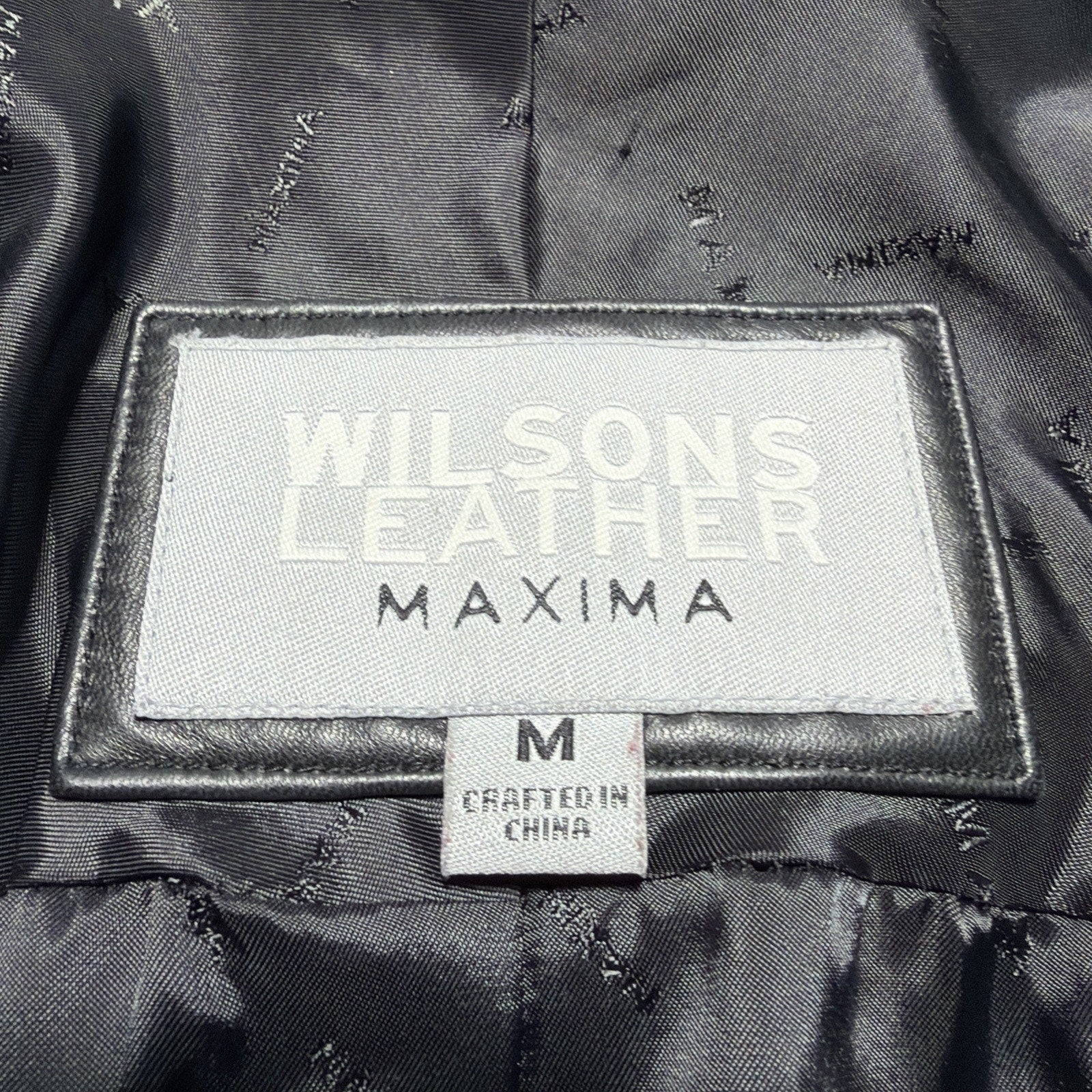 Women’s Wilson’s Leather Maxima Black Genuine Leather Jacket Size Medium