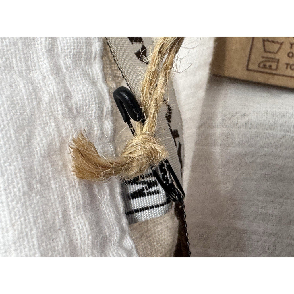 Cotton Natural Peru Sleeveless White Button Front Collared Women’s Medium NWT