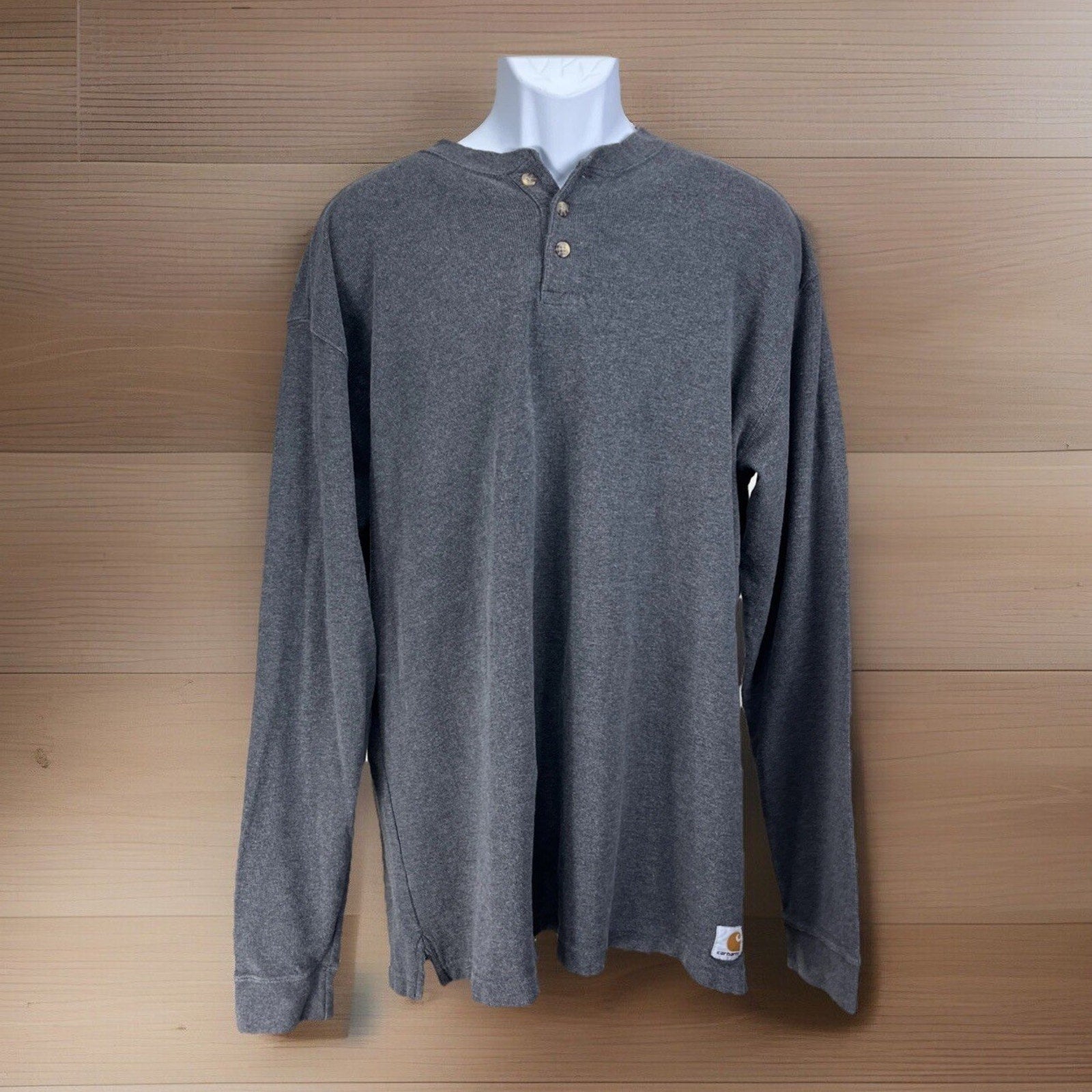 Carhartt Henley neck thermal long T-shirt, men's size L
