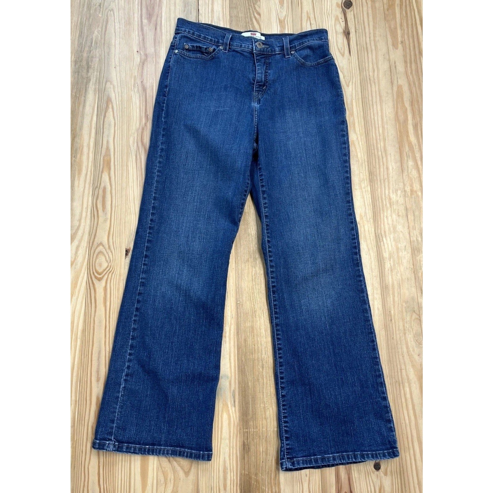 Levi's 512 Perfectly Slimming Bootcut Jeans Women's 12 S Blue Stretch Denim