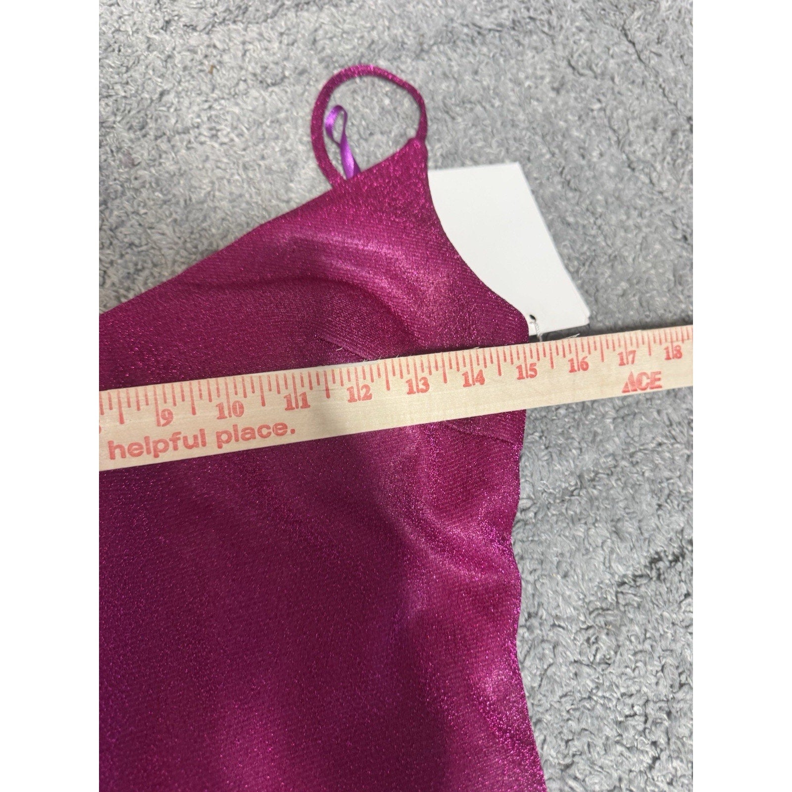 Women’s Hot Pink Glitter Formal Dress Mermaid Maxi Gown Slit Spaghetti Strap