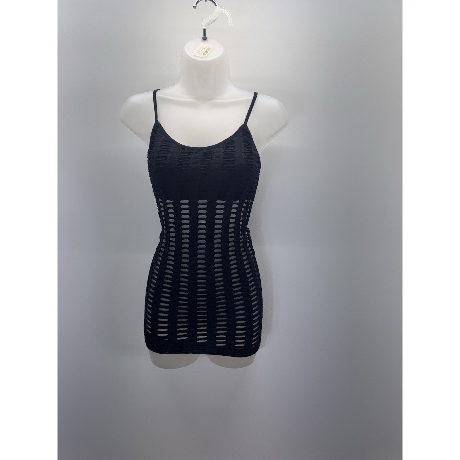 True Rock Women's Lace Sleeveless Black Tank One Size Stretch Black