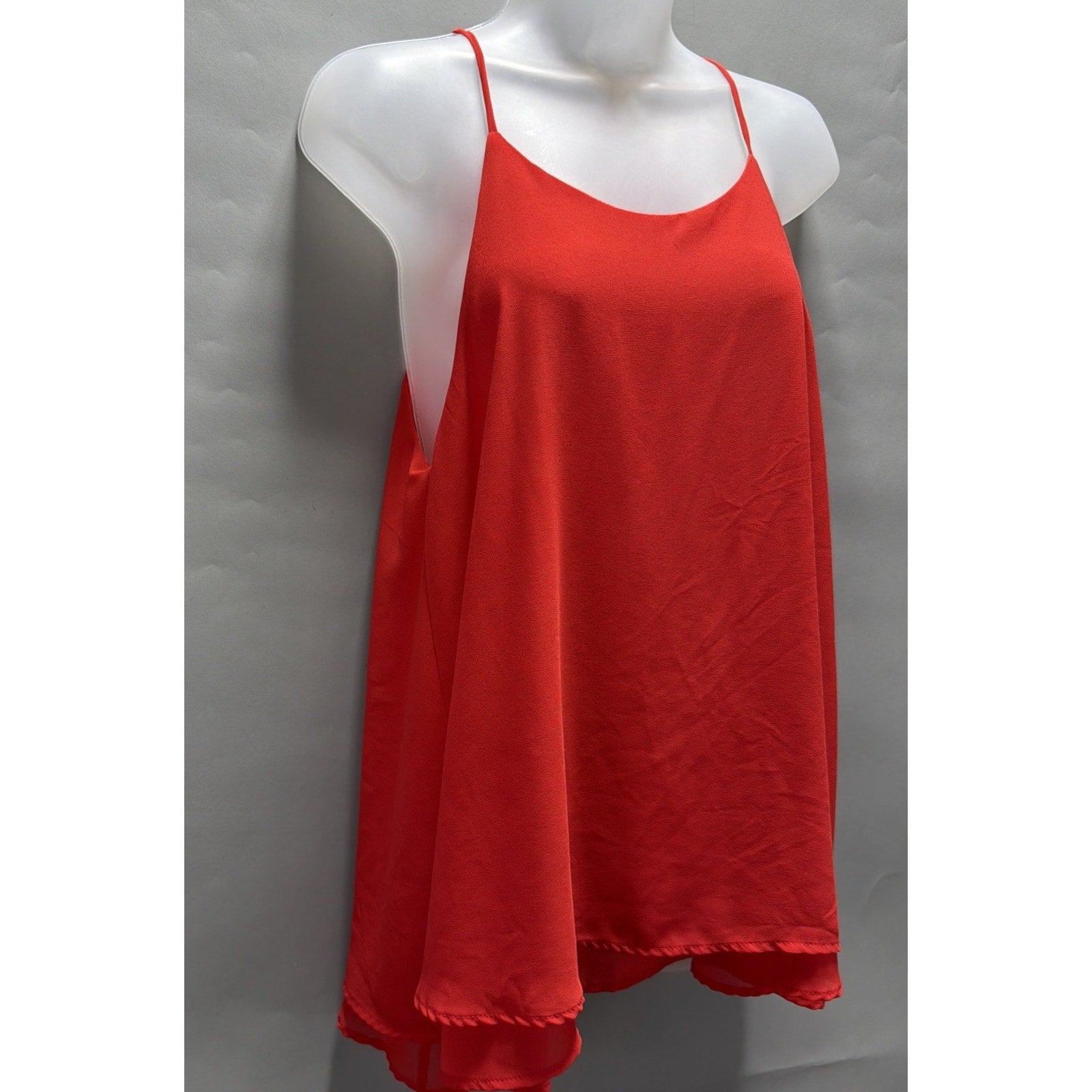 Adrienne Layered Sleeveless Tank Top Women's Size Medium Flirty Boho Chic