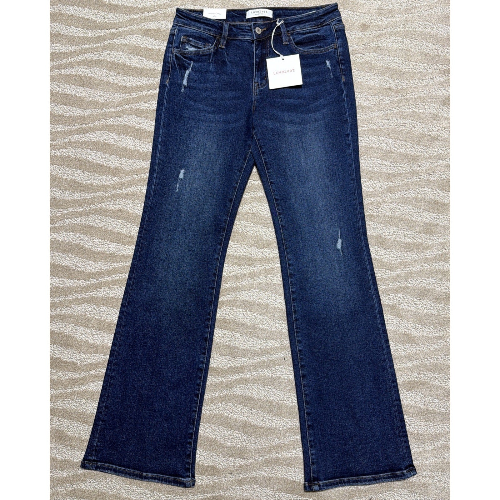 Lovervet By Vervet Jeans Women’s 30/11 Bootcut Distressed NWT Stretch