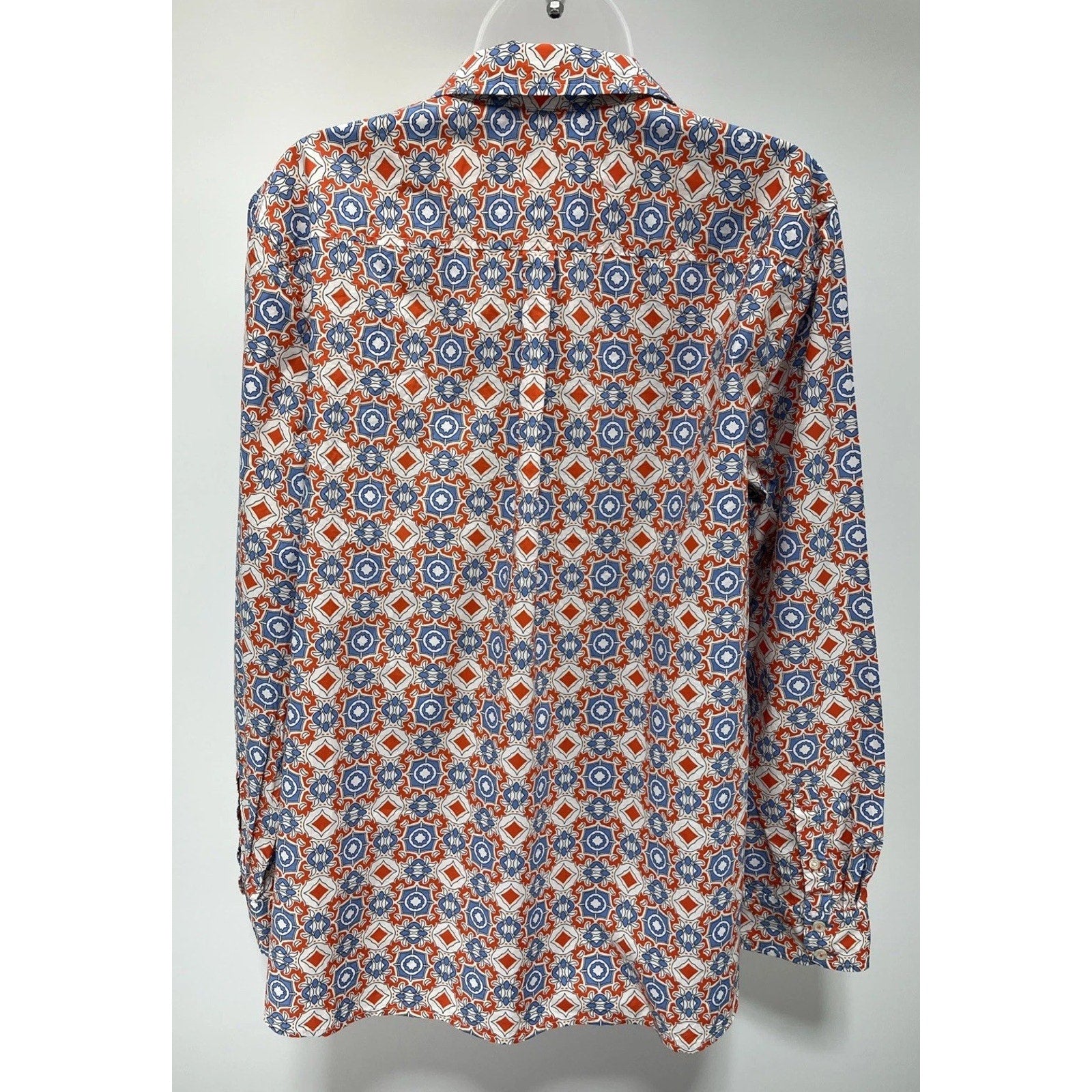 Talbots 100% Cotton Floral Long Sleeve Button-Up Shirt Size XL Lightweight