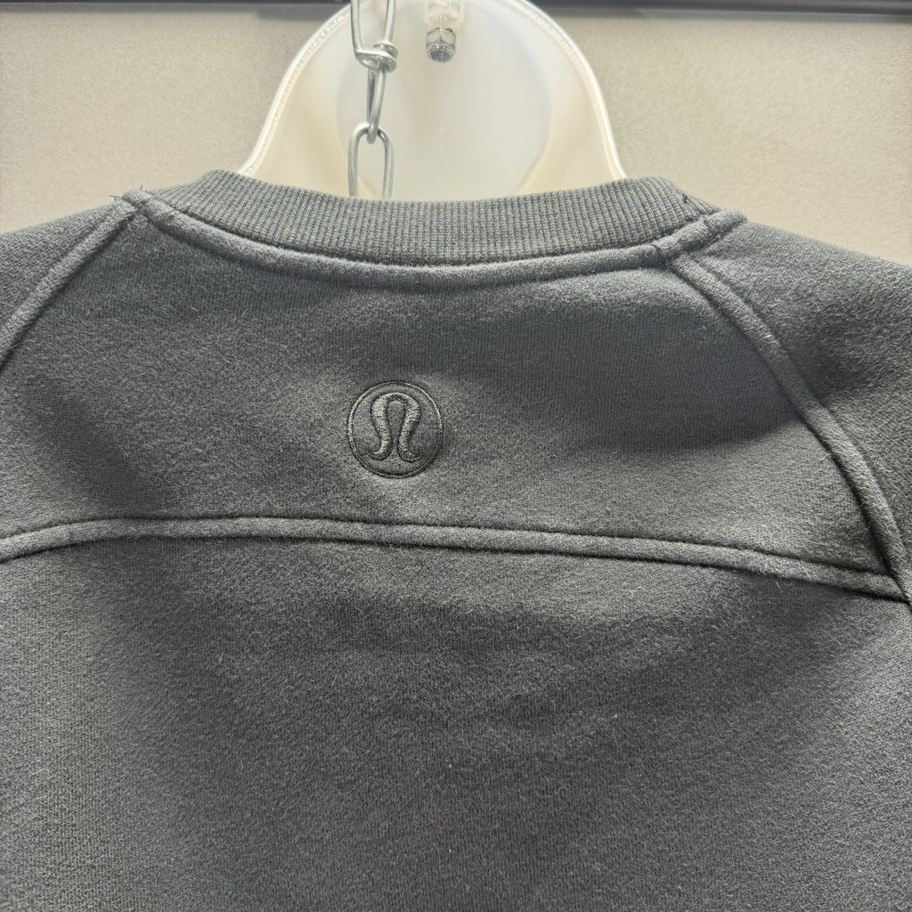 lululemon Black Cropped Scuba Sweatshirt Graphic Raglan Pullover Women’s