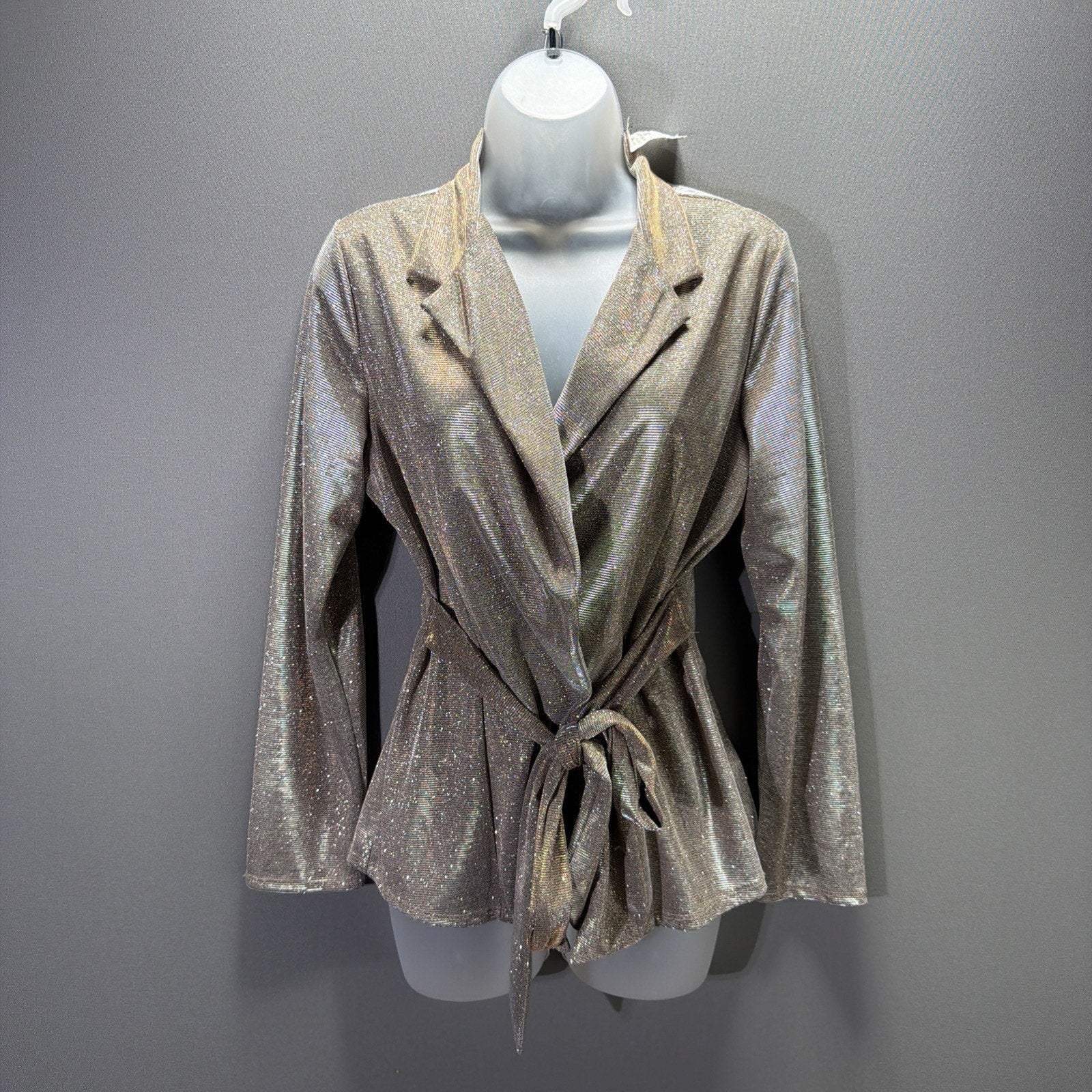 AKIRA Gold Silver Metallic Blazer Sz. Medium NWT