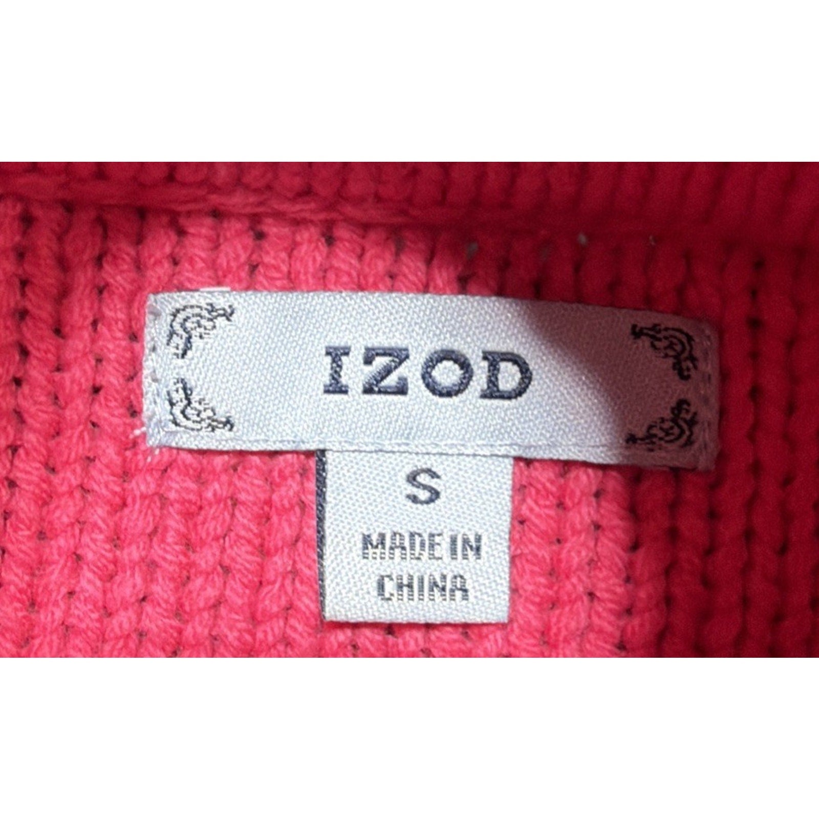 IZOD Womens Size S Lava Pink Cable Knit Turtleneck Sweater NWT Old Money
