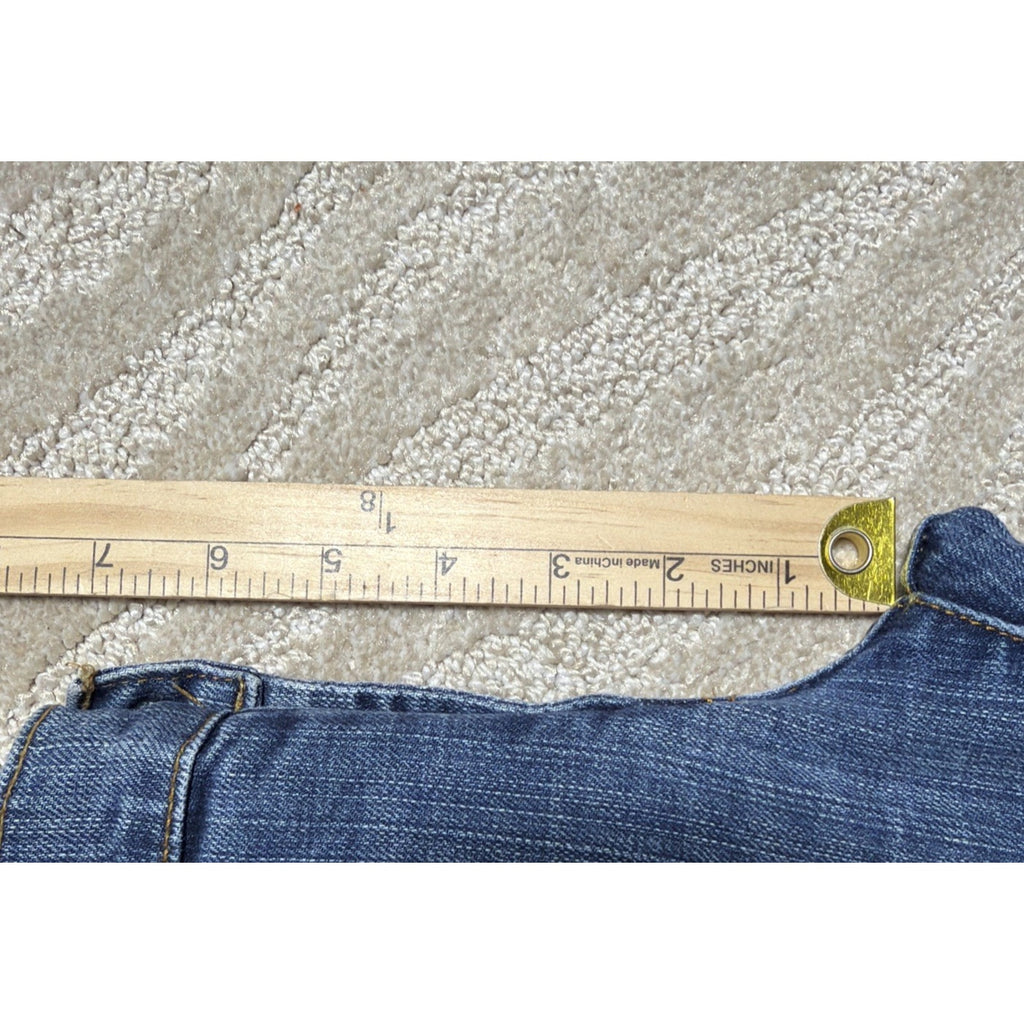 Y2K Lucky Brand Jeans Embroidered Bootcut Flare 6/28 Low Rise Zip Fly Made USA