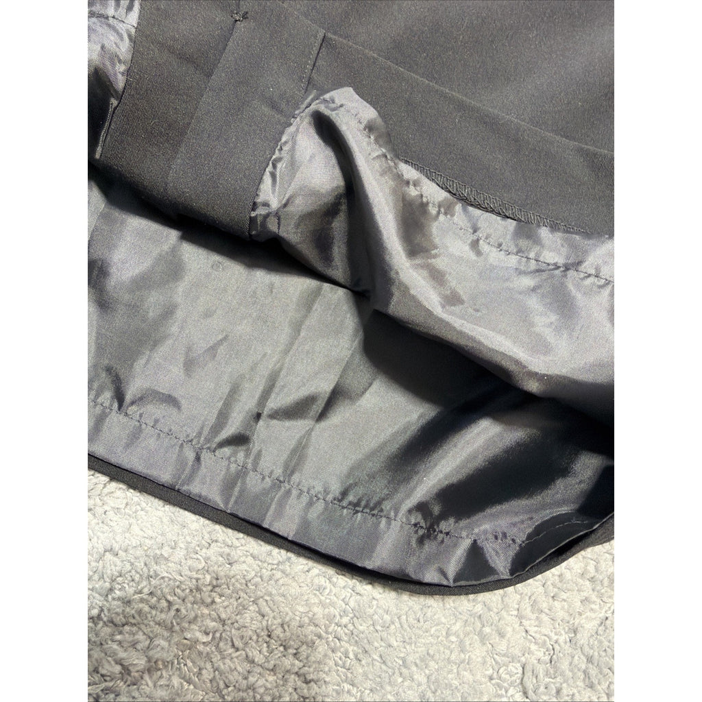 New Womens Black Relativity Flat Front Lined Skirt Size 12