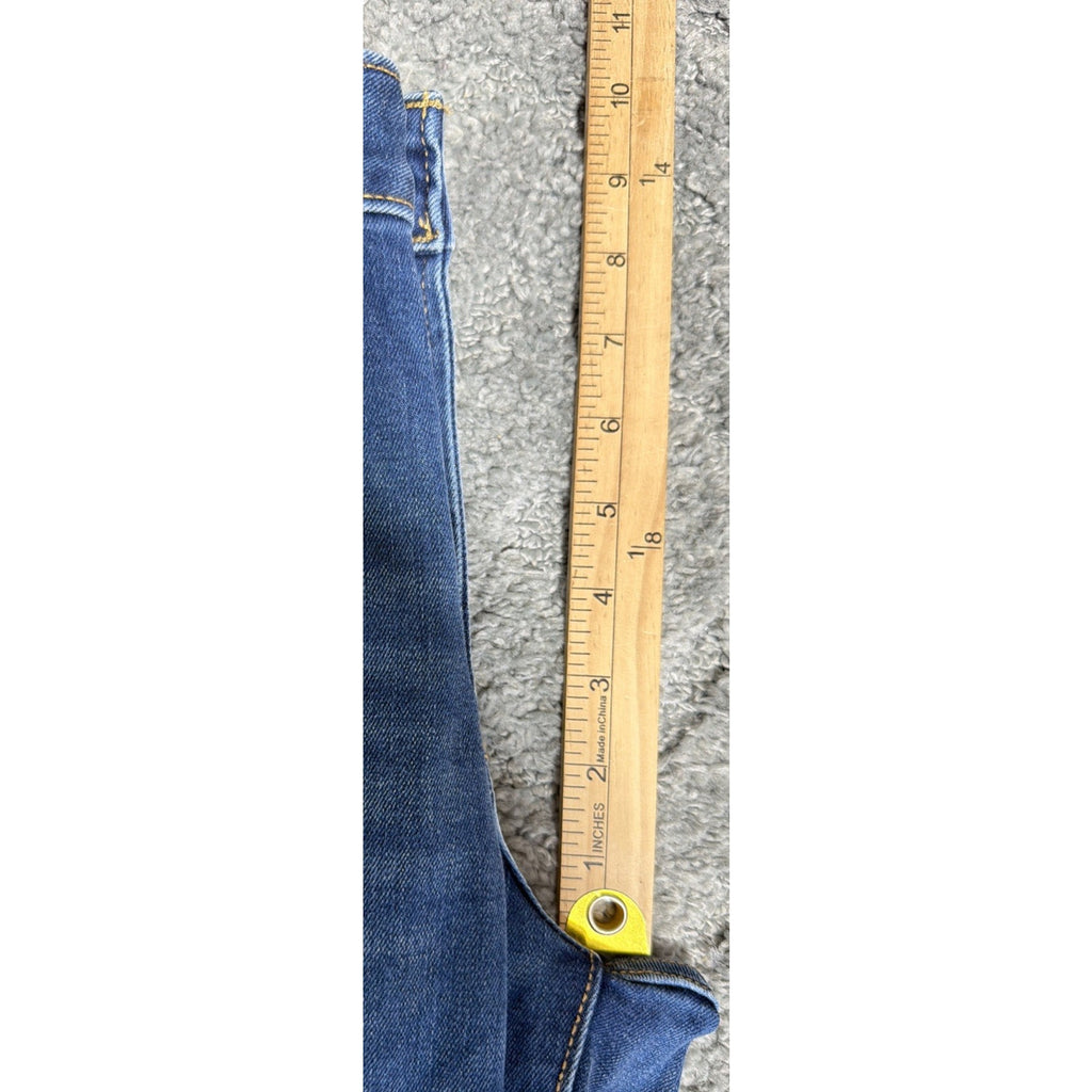 New Old Navy Jeans Womens Sz12 Pop Icon Skinny Mid Rise Distressed Stretch 33x29