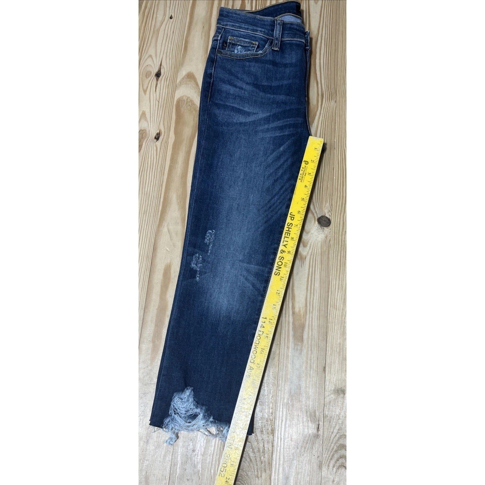 Judy Blue Jeans Womens Sz 5/27 Blue Skinny Fit Capri Mid Rise Distressed