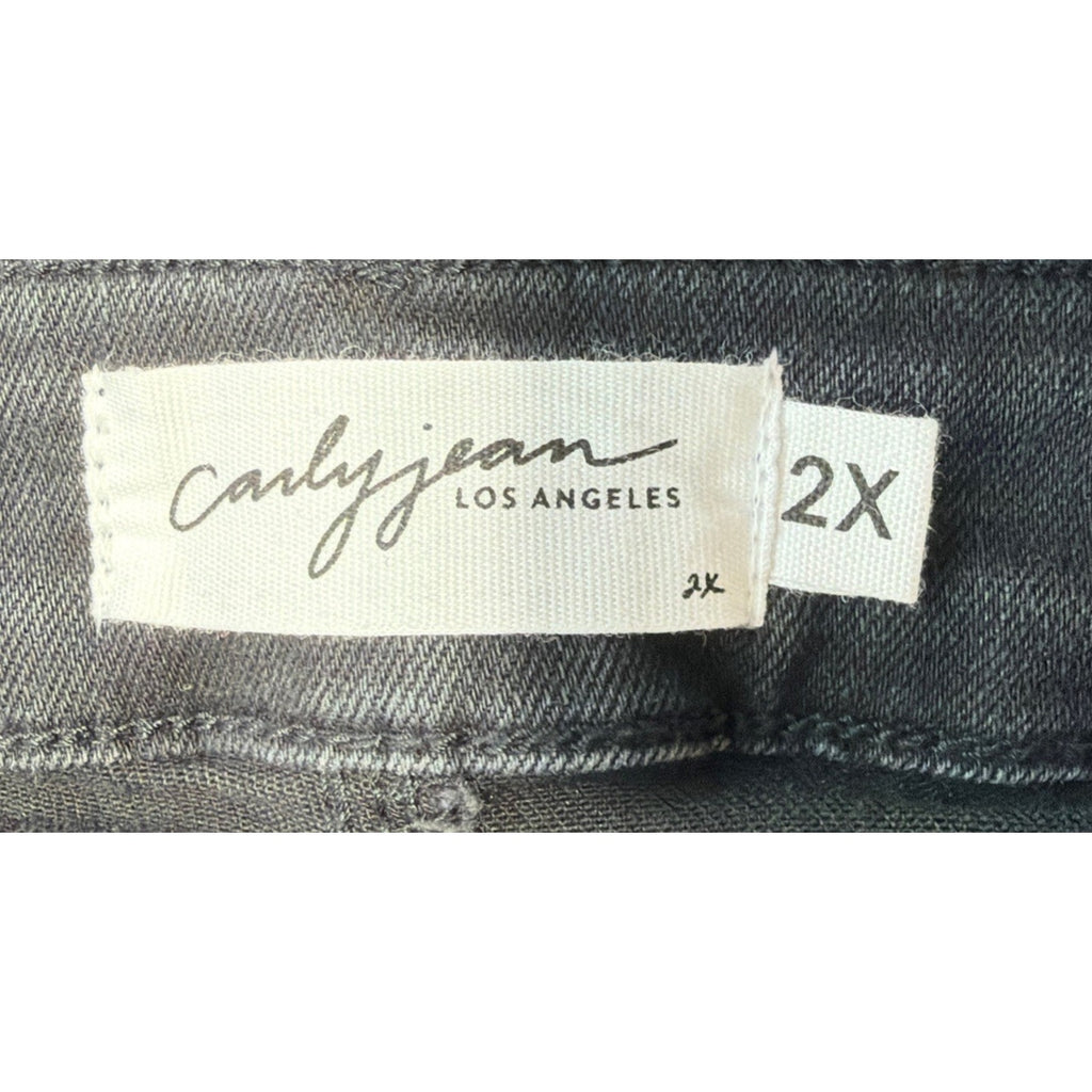 Carly Jean Los Angeles Black Laurel High Rise Wide Leg Jeans Womens Size 2X New