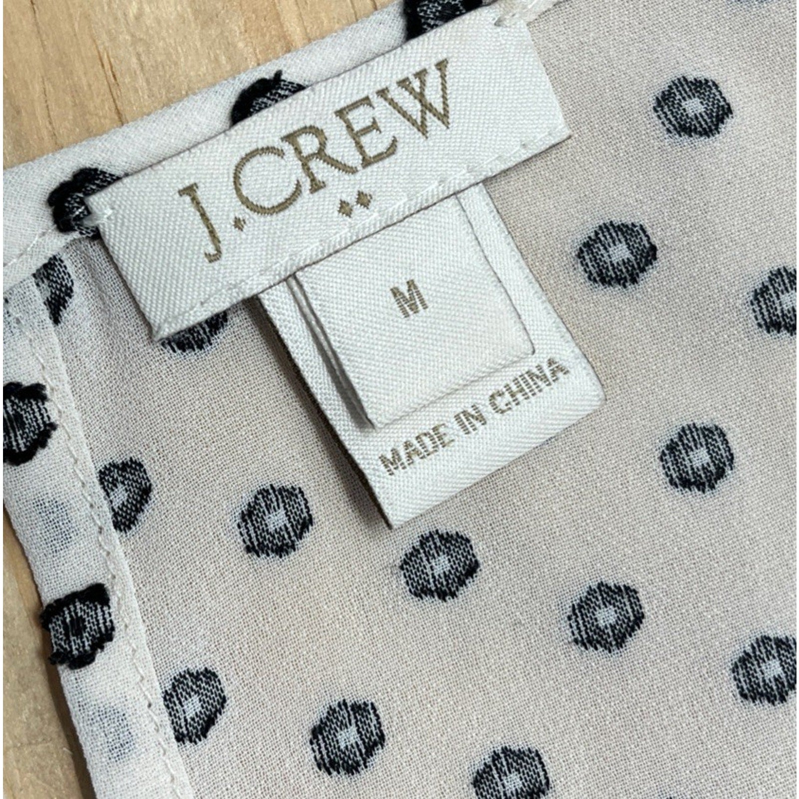 Classic J. Crew Short Sleeve Lined Blouse Size M Ivory White Flutter Sleeve