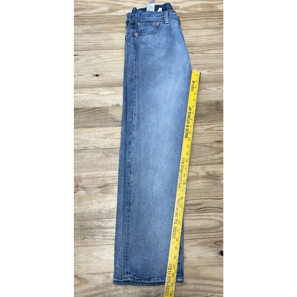 Levis 501 Original Fit Jeans Straight Leg Button Fly 30x30 Light Stonewash