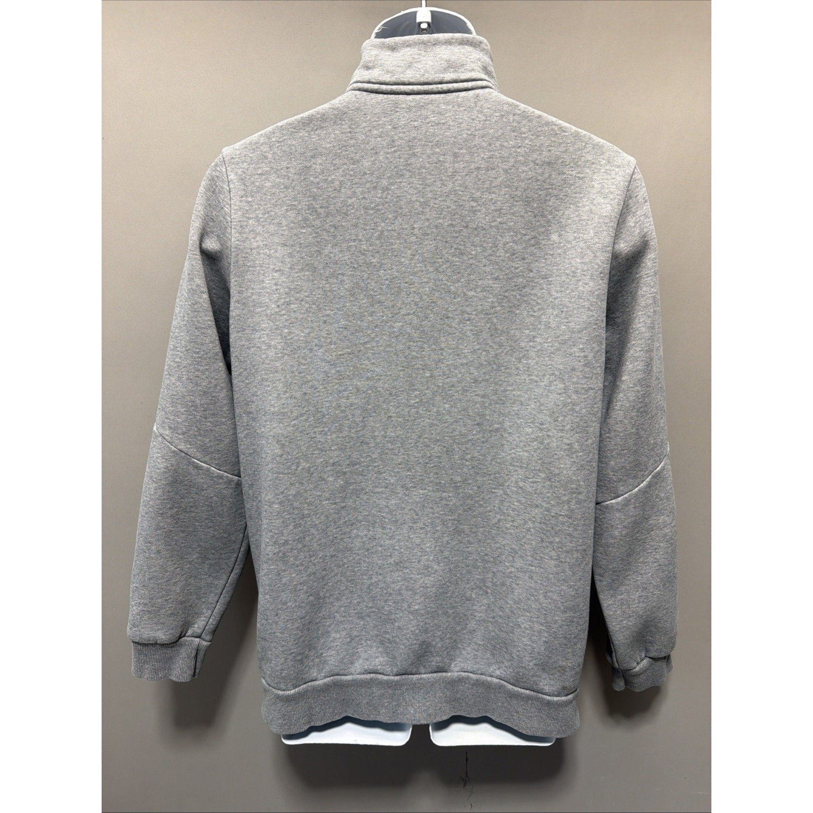 PUMA 1/4 ZIP MENS FLEECE SWEATSHIRT/JACKET (MEDIUM) Gray W/ Black LOGO