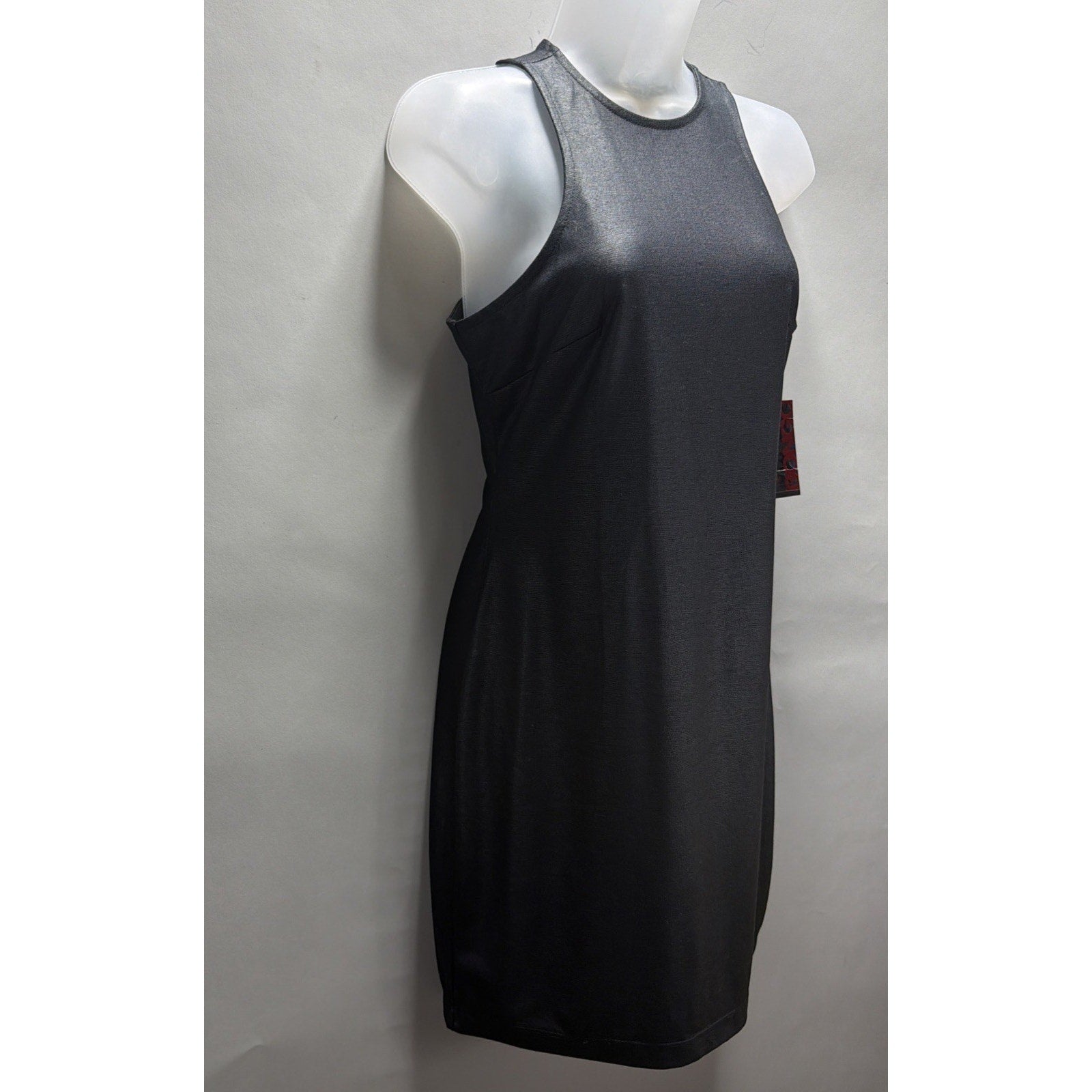 Vintage (Sears) Bongo Coated Knit Mini Dress Black Onyx Size Small NWT
