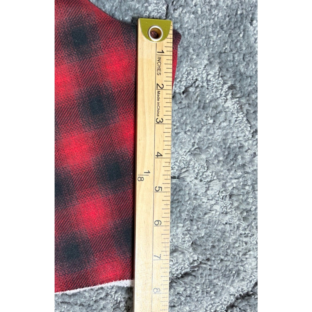 Urban Outfitters Fleece Shorts Mens XL Plaid Flannel Cut Off with Pockets