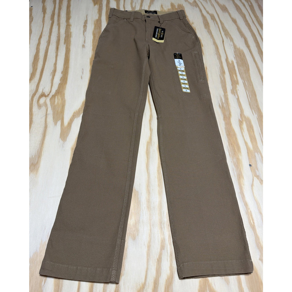 NOBLE OUTFITTERS Tug-Free Stretch Canvas Utility Pant Women's Sz 4 Coyote 24036