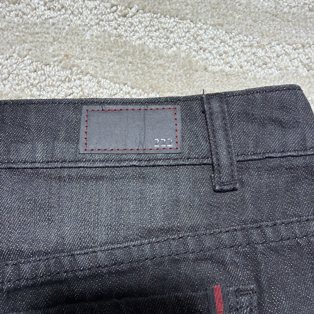 Adam Levine Women's 11/12 Raw Hem Destroyed Denim Cut-off Shorty Short NEW