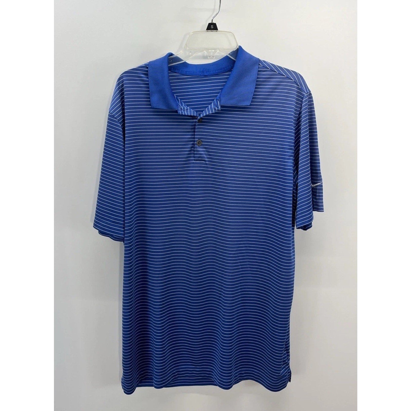 Nike Golf Polo Dri-Fit Blue Striped Short Sleeve Shirt 585748-491 Men’s Size XL
