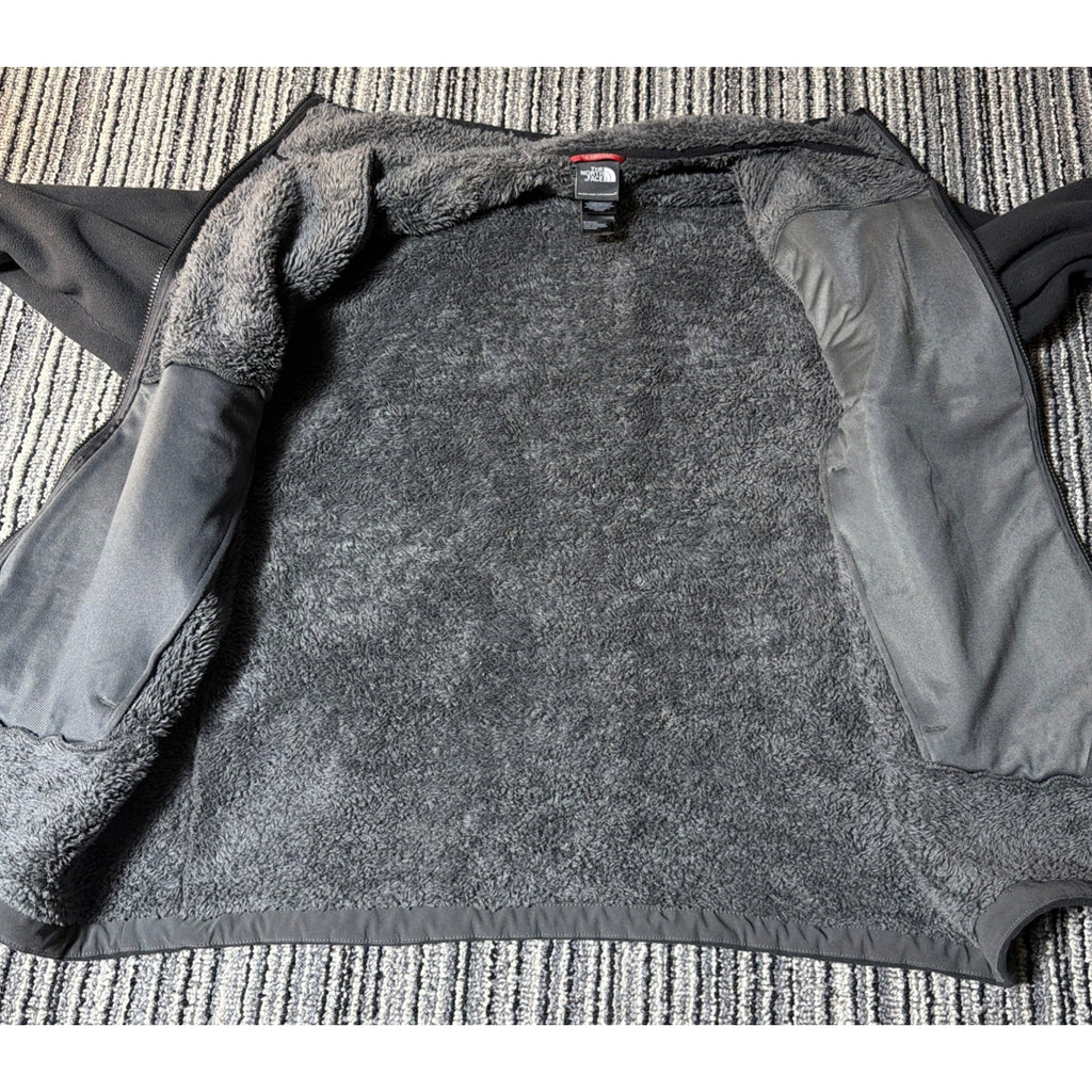 The North Face Chimborazo Full Zip Fleece Jacket Mens XL Gray Sherpa Lined