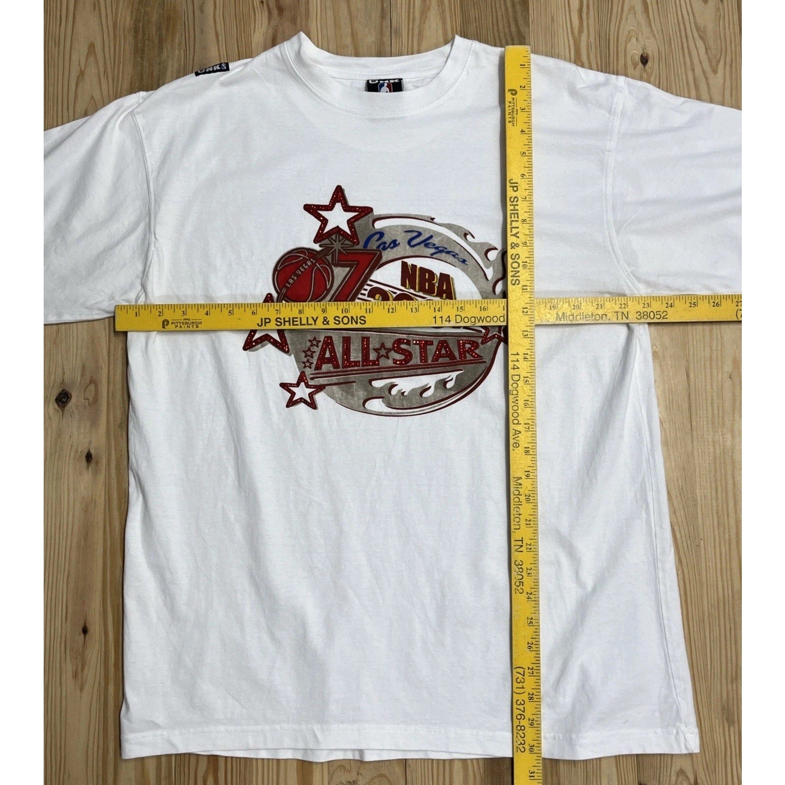 NBA 2007 All Star Game Las Vegas SIGN T-shirt XL Kobe Bryant vs Lebron James UNK