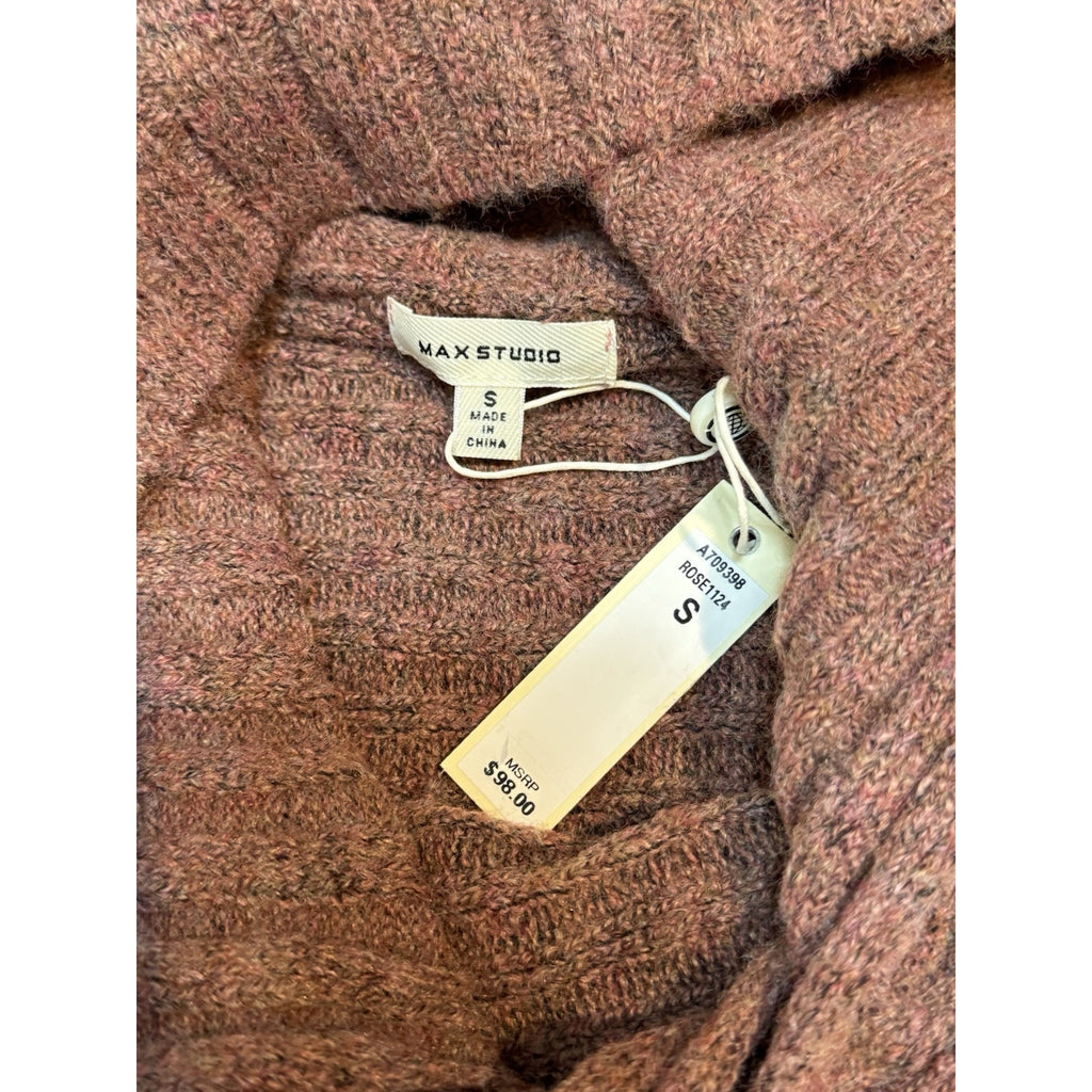 MAX STUDIO Rose Sweater Dolman Sleeves Women’s Size Small Split Cowl NWT