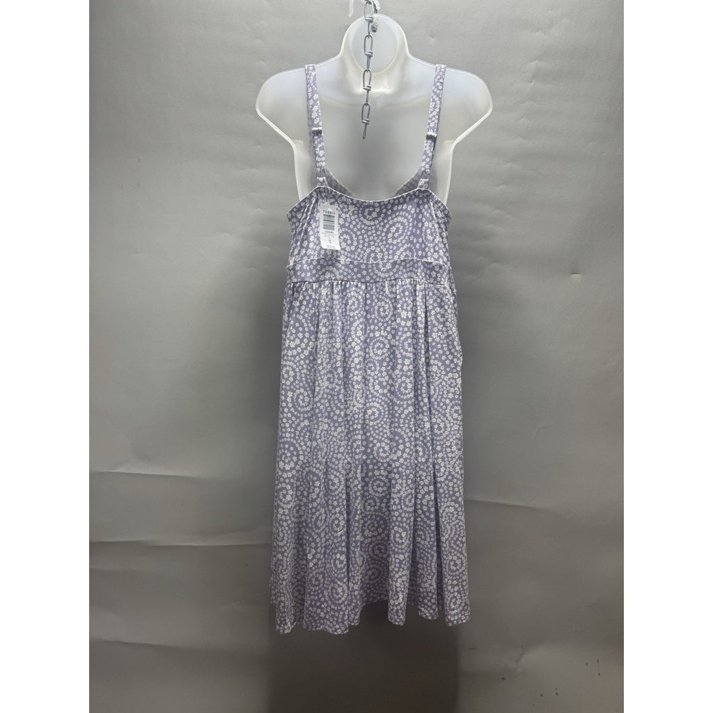 Torrid Women Dress 1 Blue Floral Fit & Flare Romantic Garden Party Sleeveless