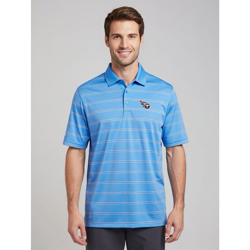 Tennessee Titans Polo Shirt Antigua Light Blue Short Sleeve Men Large 2013