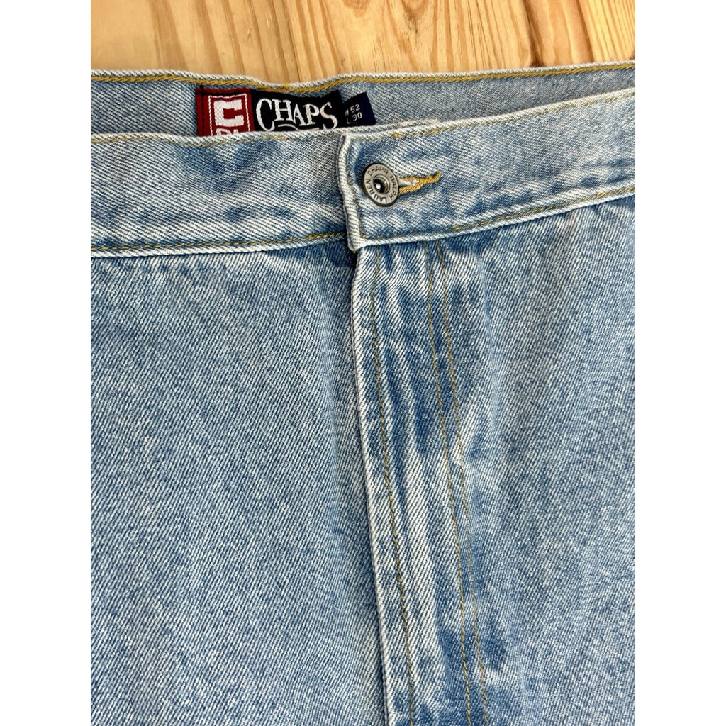 Chaps Ralph Lauren Jeans Mens 52x30 Blue Stone 99 Straight Leg 90s. 100% Cotton