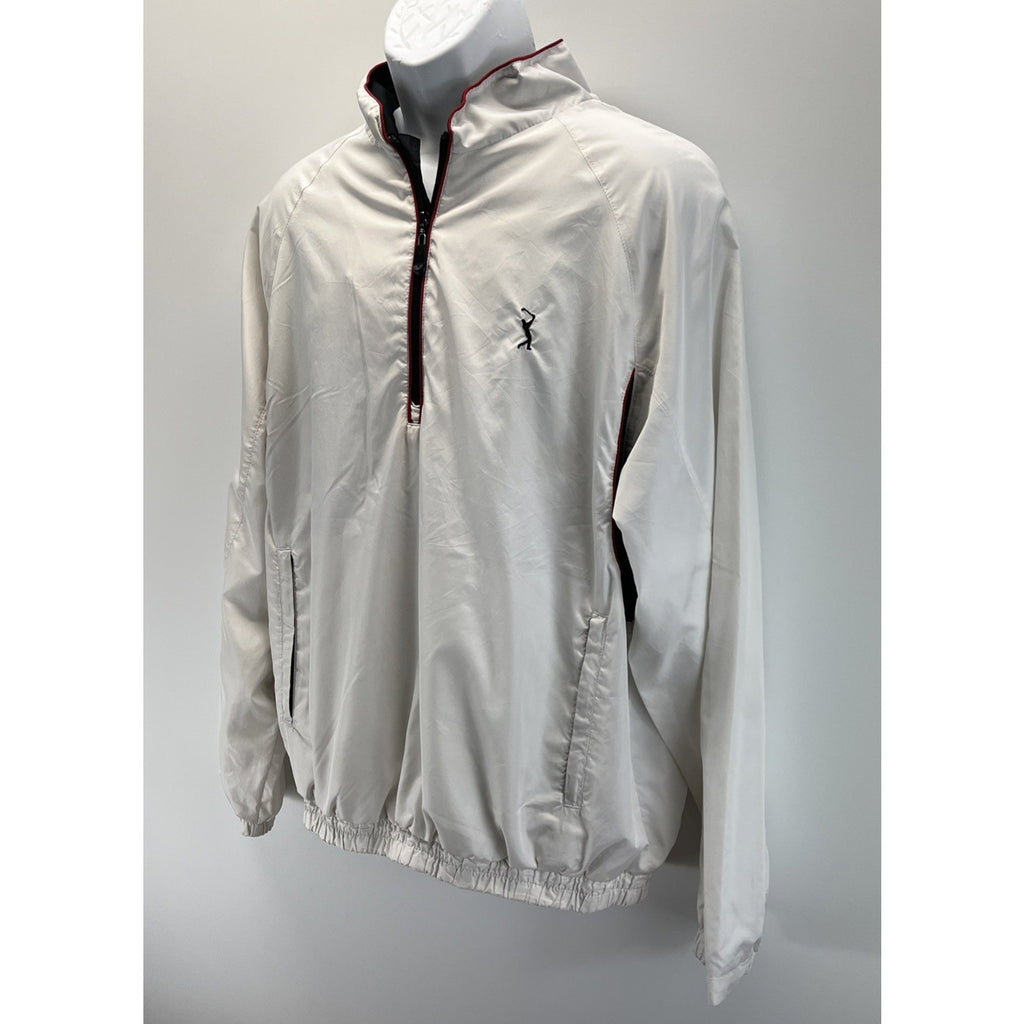 PGA Tour Signature Collection Mens Golf Jacket Size Large White Full Zip L