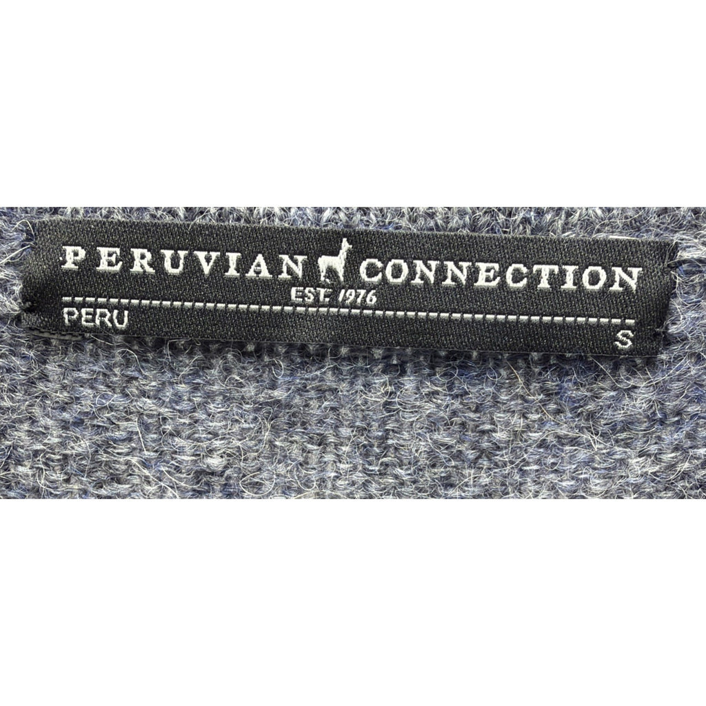 Peruvian Connection Gray Alpaca Wool Blend Long Sleeve Sweater Dress sz Small