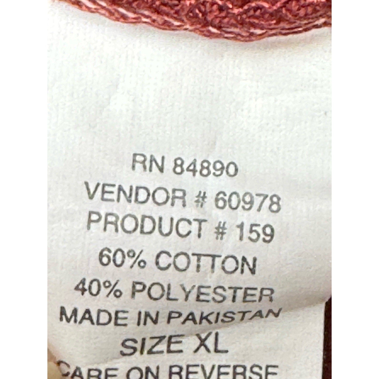 Vintage Haband Men's Maroon Long Sleeve V-Neck Thermal Shirt Size XL