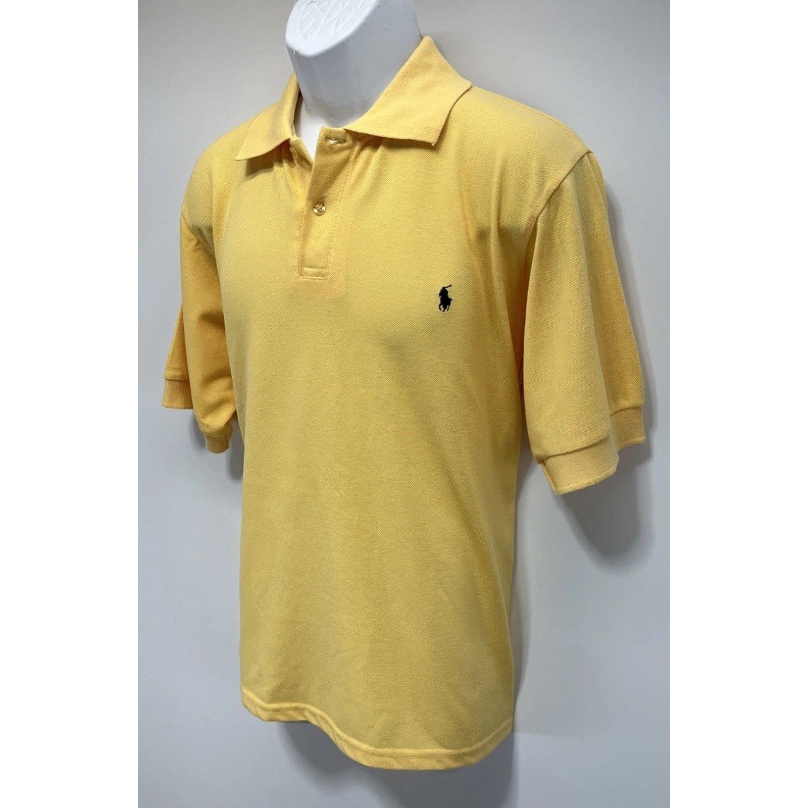 POLO RALPH LAUREN Classic Fit Polo Shirt Adult X-Large Yellow Small Pony