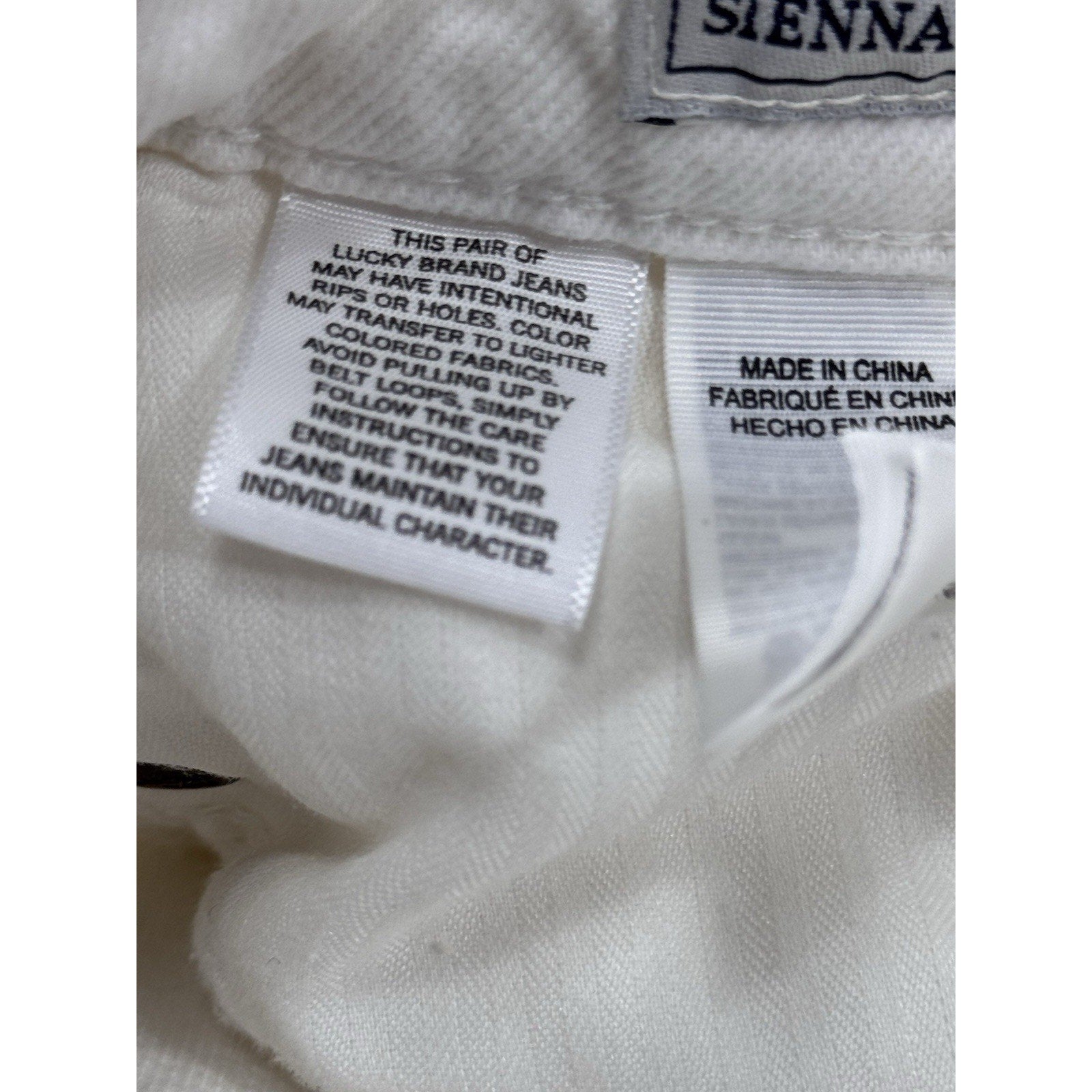 Lucky Brand Sienna Slim Boyfriend Jeans Size 2/26 White Distressed Zipper Fly