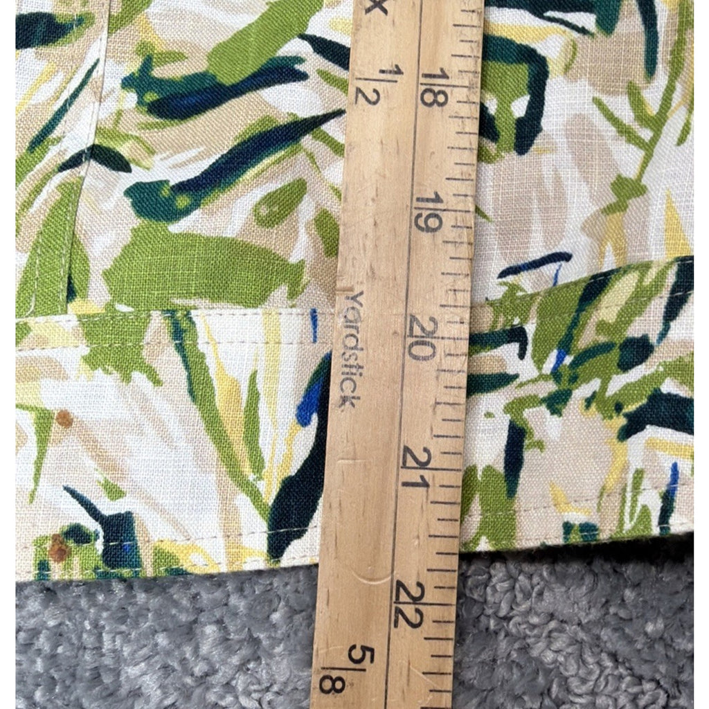 DANA BUCHMAN SIZE 12 100% LINEN BOMBER JACKET PALM PRINT LINED