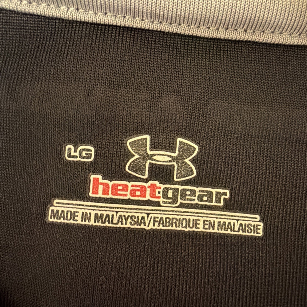 Under Armour Mens L Athletic T Shirt Black Long Sleeve Tee HeatGear Stretch