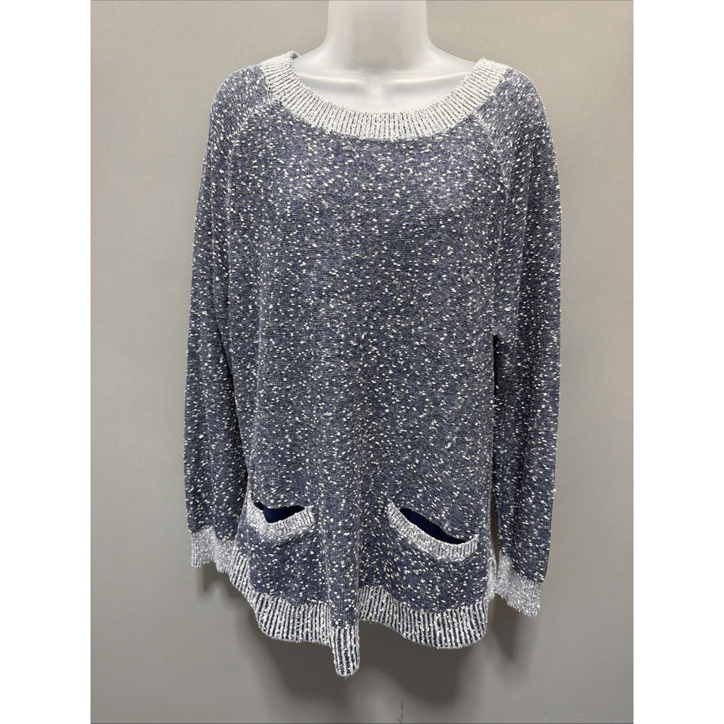 Lou and grey pullover sweater Bluish Gray size XL cotton wool blend Pockets