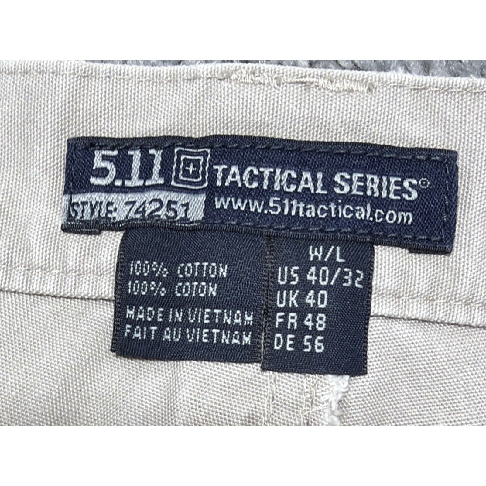 5.11 Tactical Pants Men 40x32 Beige Utility Cargo Workwear First Responder 74251