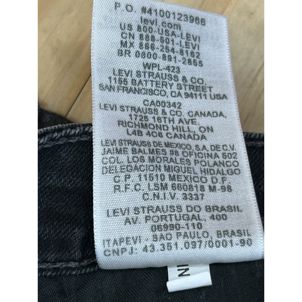 Levis Women's Jeans Size 2 Black Denim 2M Mid Rise Skinny - 1769 .
