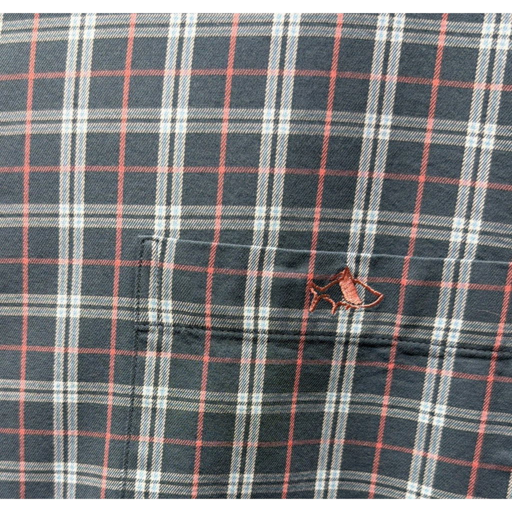 Fish Hippie Shirt Mens Size XXL Solace Collection Plaid Long Sleeve Stretch