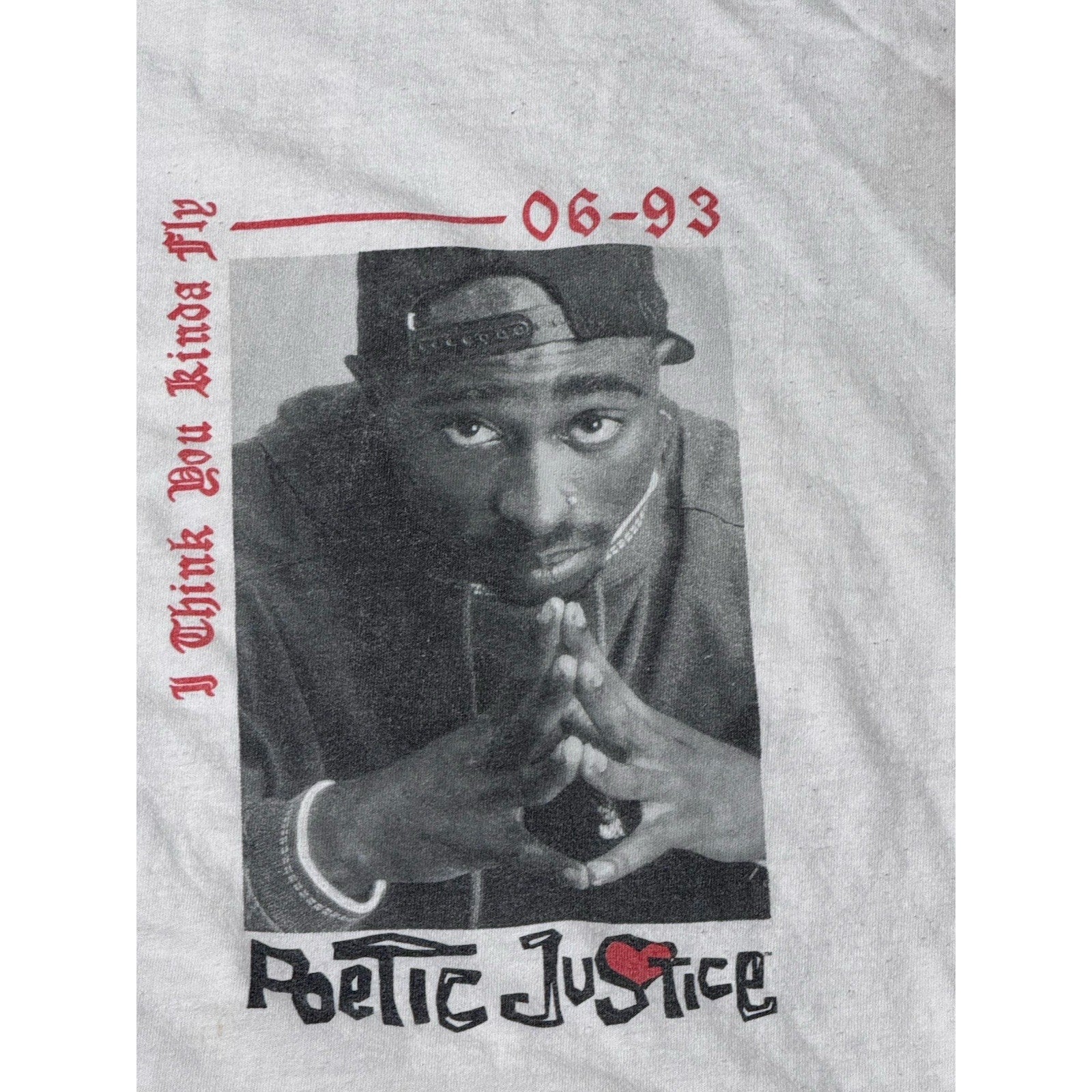 Poetic Justice Shirt Men's Large Short Sleeve 1993 I Think You Kinda Fly Tie-dye