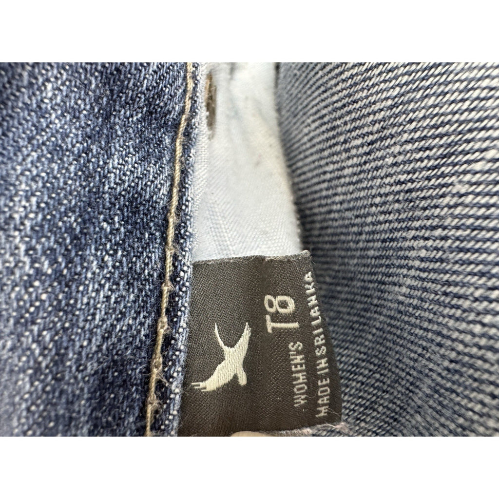 Eddie Bauer Jeans Blue Denim Boyfriend Slim Straight Leg Stretch Women’s T8