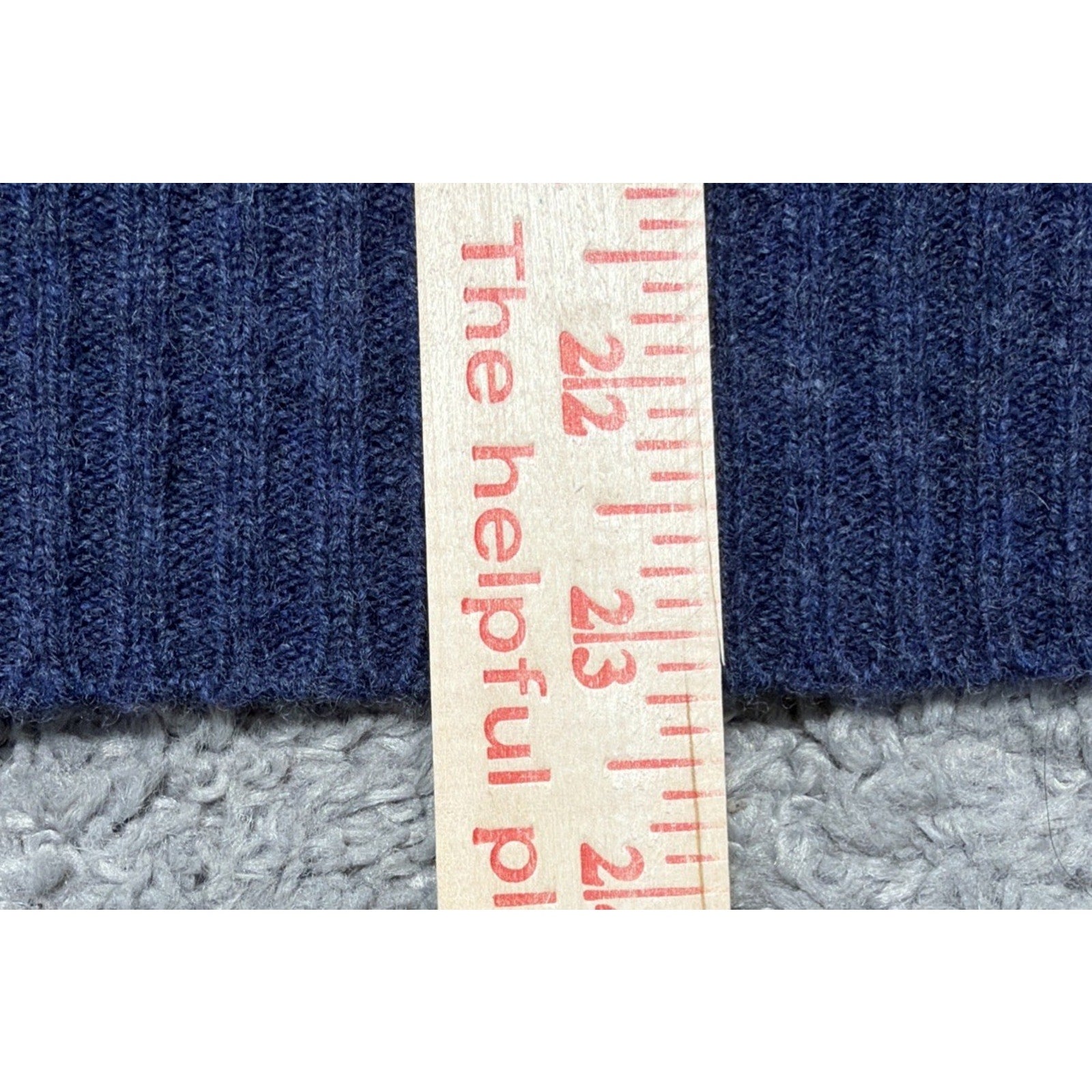 Polo Ralph Lauren Cardigan Navy Blue Italian Wool Embroidered Knit Womens S