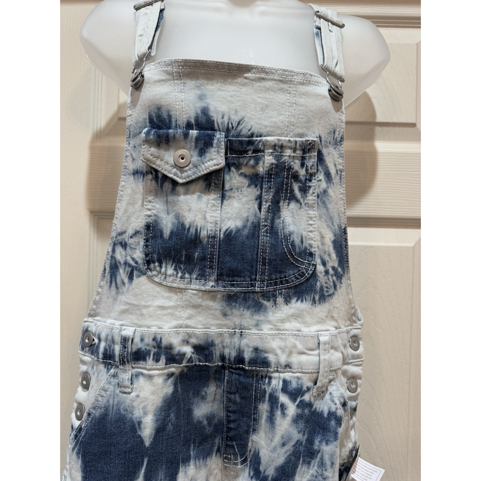 NOBO NO BOUNDARIES JR'S 7/9 TIE DYE SHORTALLS, SHORTS ROMPER NEW WITH TAGS