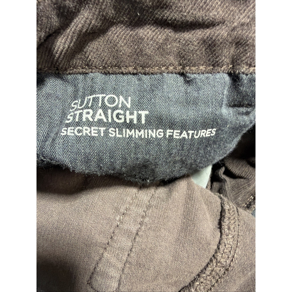 Jones New York Sutton Straight Corduroy Women’s Size 8 Brown Slimming Pants